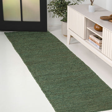 Griffin Rustic Farmhouse Woven Jute Solid Area Rug